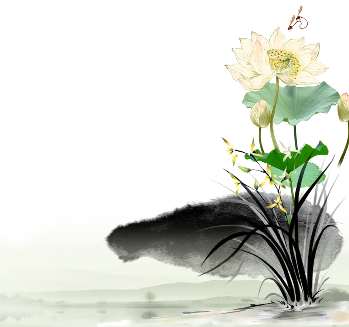 山水画素材中国风水墨画素材元素中国画