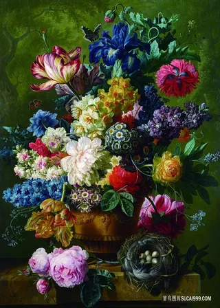 静物花卉花瓶油画