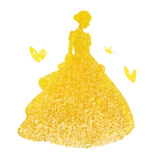 女神节海报金色人物剪影