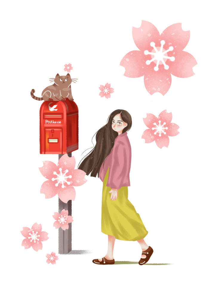 春天浪漫粉红色樱花手绘樱花梅花桃花花朵图片PNG免扣素材