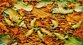 雕塑玉雕背景风景