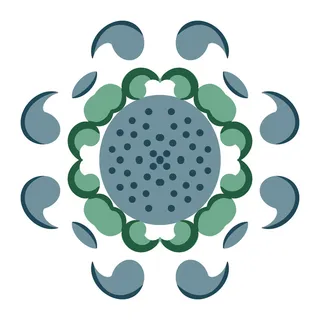 复古中国风国潮敦煌花纹花草插画手绘装饰小元素PSD素材