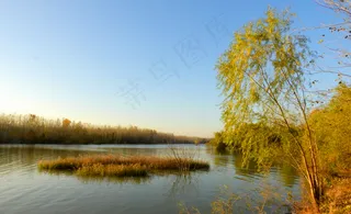 湖 草坪 蓝天 乡村 风景 摄影 旅游摄影 国内旅游 