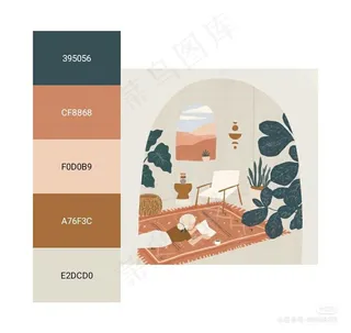 高质量插画配色色卡