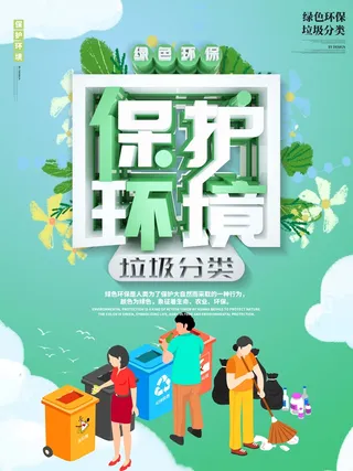 环保宣传海报 爱护环境主题图片