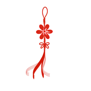 红色平安结中国结免扣素材