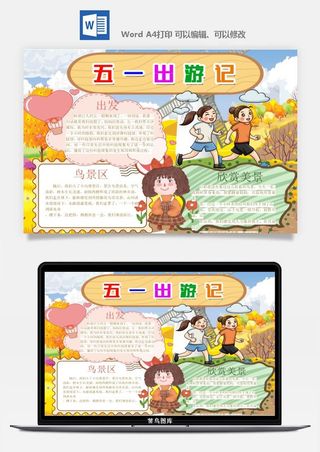 劳动节五一工人手抄报电子小报黑板报展板报海报WORD素材模板设计