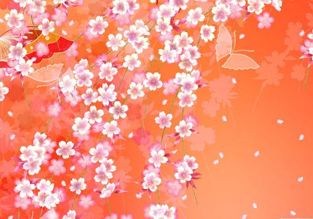 图片设计素材背景鸟语花香