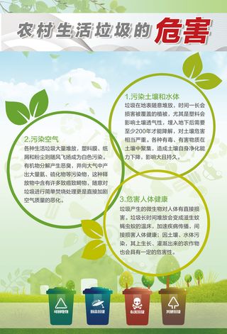 农村垃圾的危害环保海报
