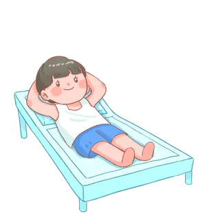 大暑节气夏季元素插画人物