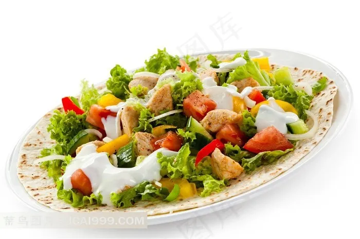 美食系列 - 美味的沙拉烙饼