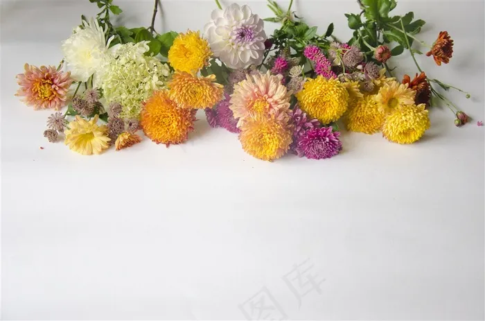 堆在一起的美丽花朵