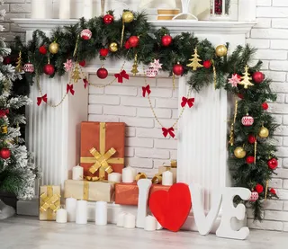 圣诞节圣诞壁炉圣诞树装饰圣诞球(14)