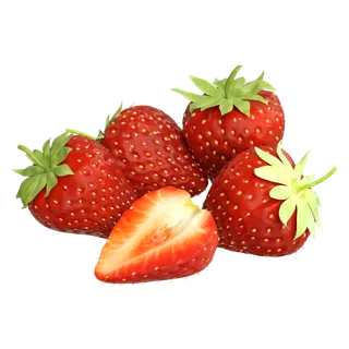 夏天水果食物植物3D模型清凉草莓免扣