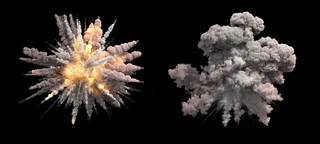 炸弹爆炸的焰火图片