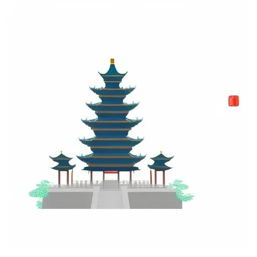 中国古代建筑插画png免抠(2048x2048)