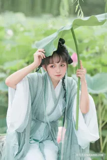 4K超清清纯古装莲花户外写真摄影图片素材