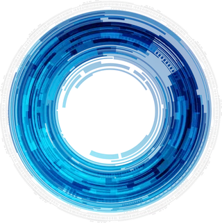 凝聚颜色圆圈蓝色科技kv主视觉