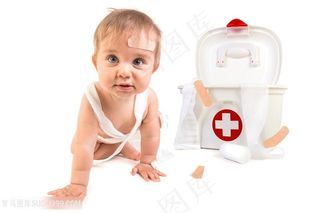 受伤的可爱婴儿高清图片