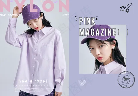 ins小清新摄影照片相册日文排版模板