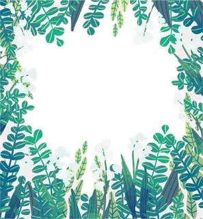 绿叶手绘边框