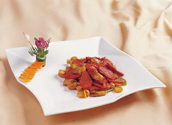 CXC03600平菇炒熏香鸭脯