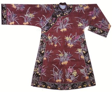 服装样式和花纹图案清朝龙袍摄影图片