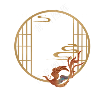 金色凤凰边框