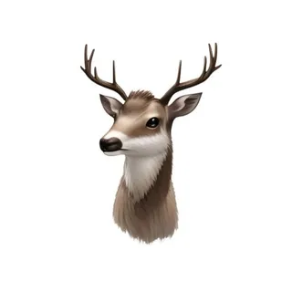 鹿麋鹿动物免抠