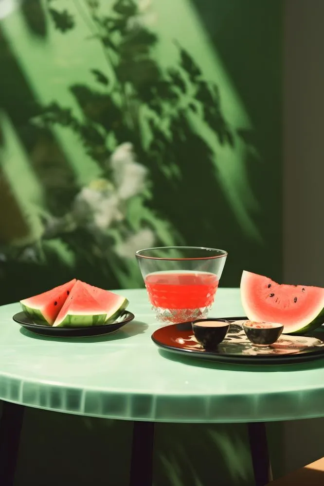 夏天西瓜饮料清新背景(2400x3600)