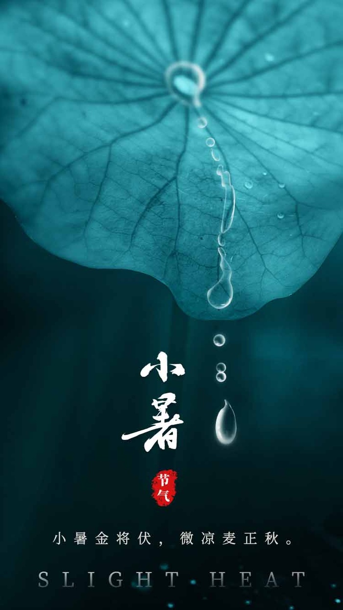 小暑传统节气海报psd模版下载