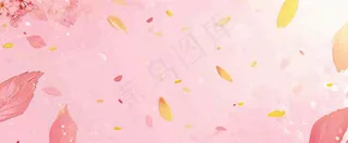 春天粉色樱花浪漫树枝花瓣花朵，阳光清新立春