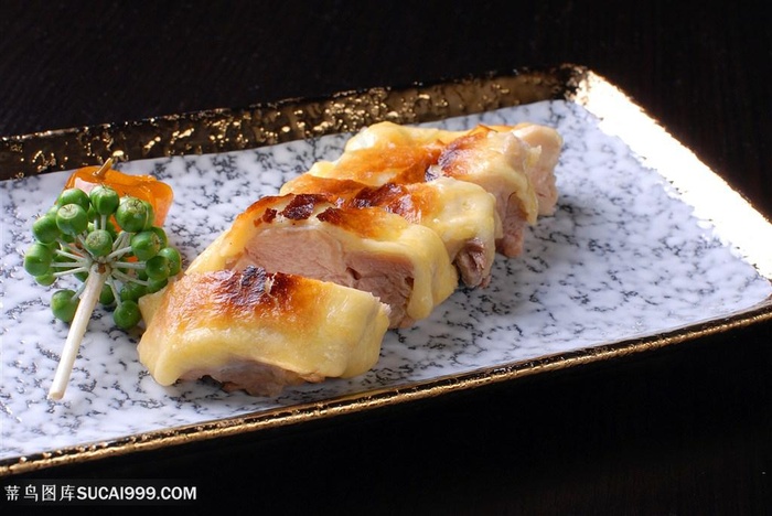 烤鸡肉芝士烧