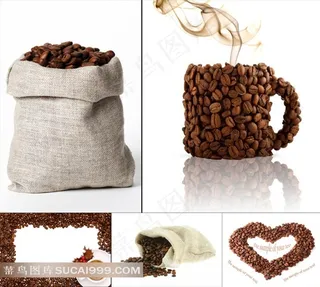 五款咖啡主题的背景图片素材