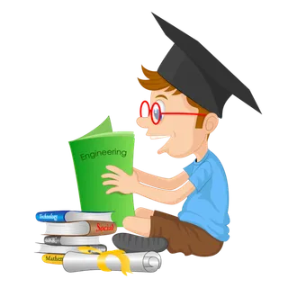 惊讶 人物 卡通 读书