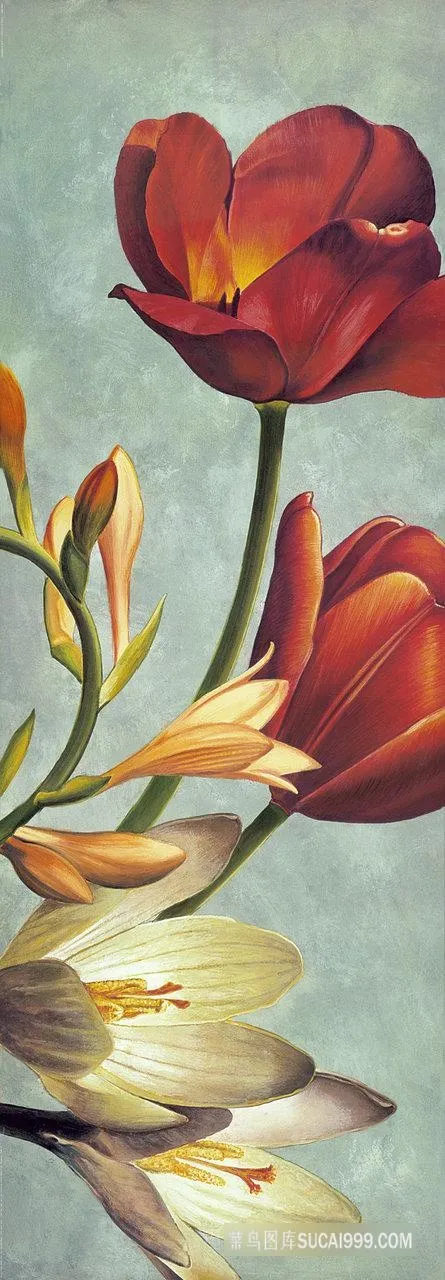 唯美花卉艺术油画