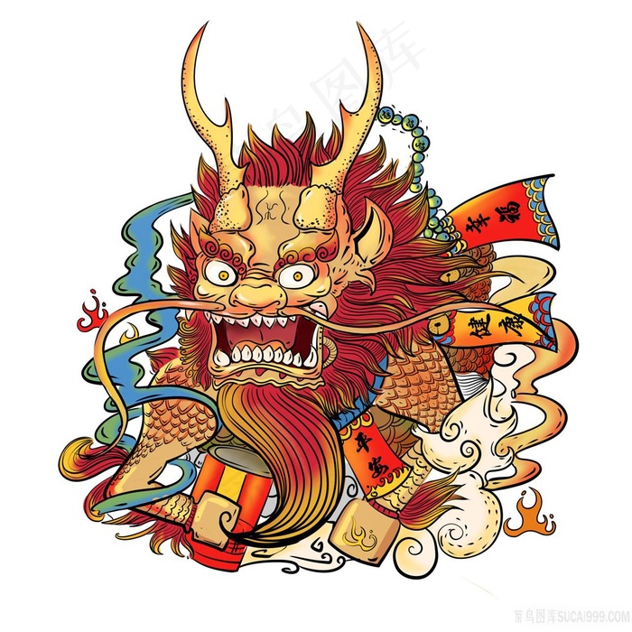 龙抬头PNG绘画图片