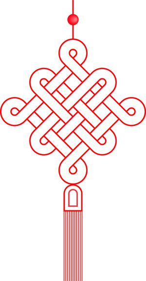 红色平安结中国结免扣素材