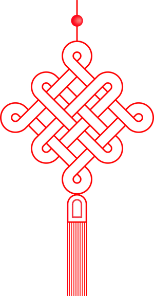 红色平安结中国结免扣素材