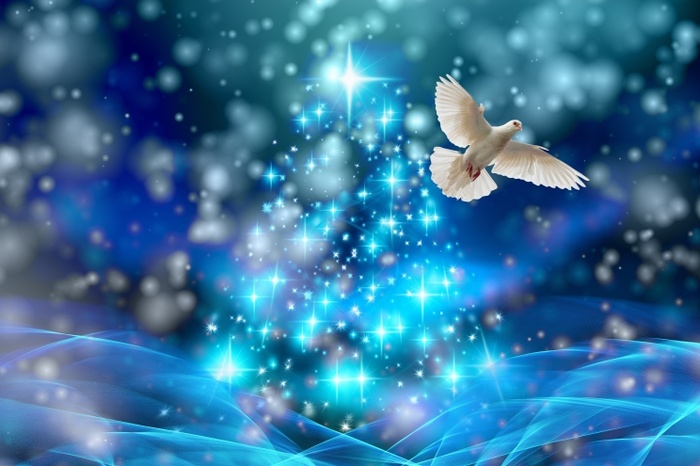 圣诞节雪花风景装饰背景墙