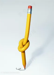 扭曲的铅笔创意高清图片