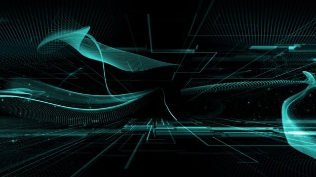 互联网, 技术, 未来派, 波浪, 抽象, 蓝色的, 灯