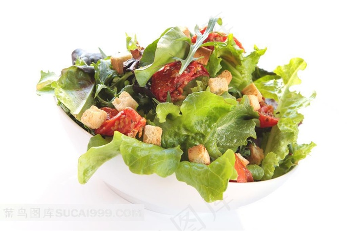 炸面包生菜西红柿沙拉