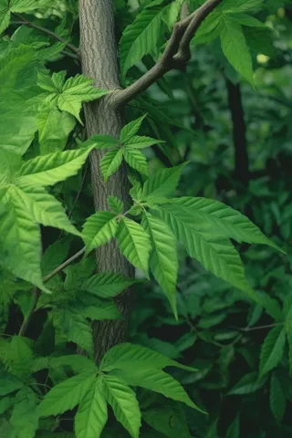 简约树叶清新绿色大气摄影背景