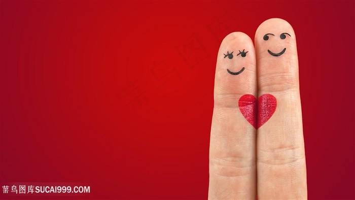 创意爱情手指人图片素材