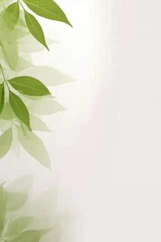 简约清新树叶纹理背景