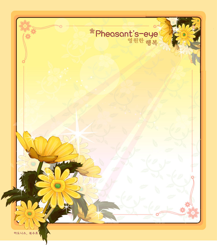 手绘花卉装饰边框背景