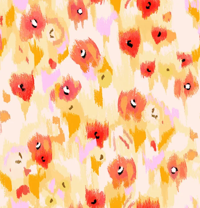 橘红色小碎花psd模版下载