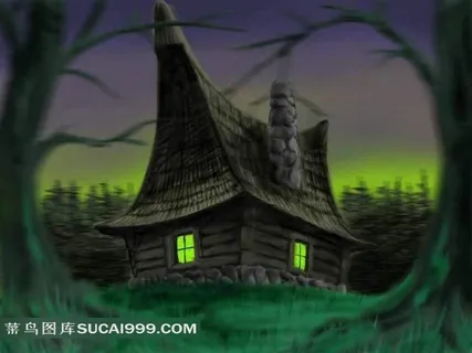 童话小屋摄影背景图片