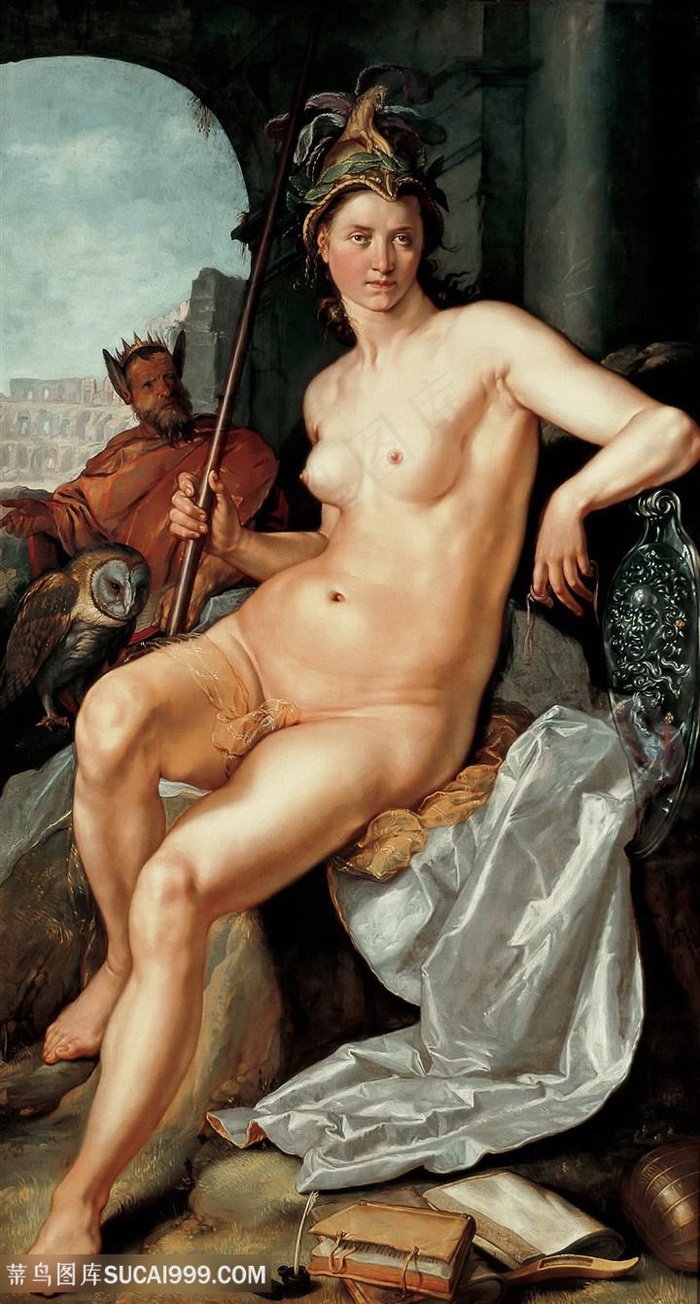 达芬奇油画作品-裸体美女*油画图片